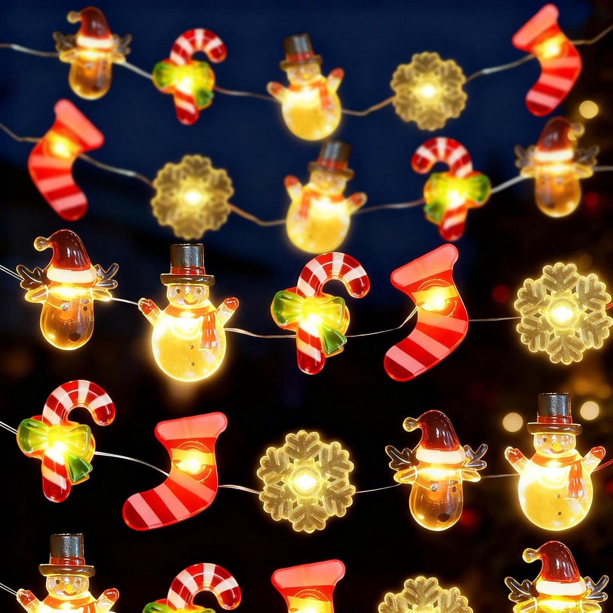TZEKING Indoor Christmas Lights, 3 Metres, 30 LEDs, 8 Lighting Modes, Battery Operated, Warm White Light, Fairy Lights - ShopVlot