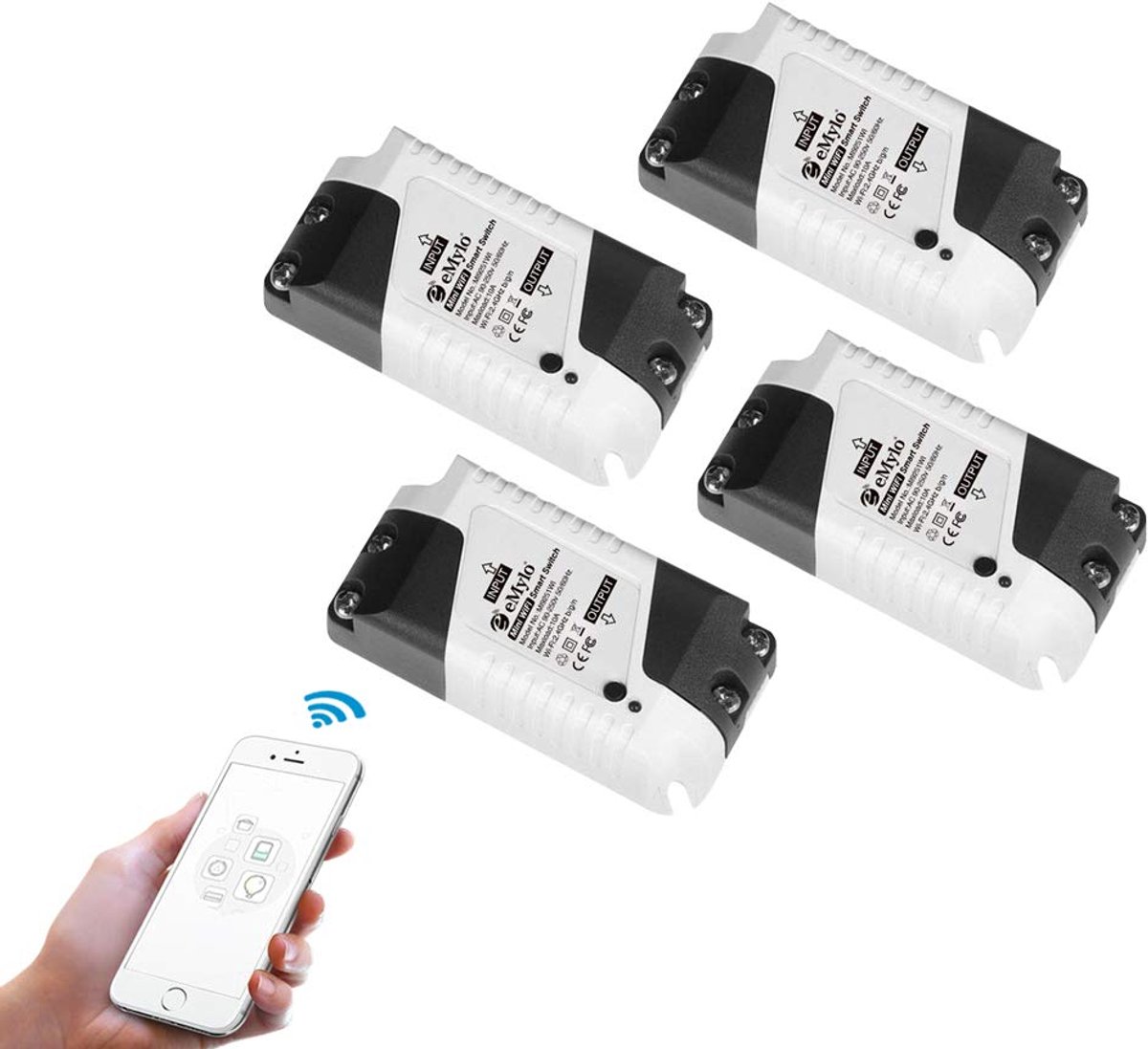eMylo Smart WiFi Switch, Mini Wireless Relay, Light Switch, AC 220V, Smart Life App, Remote Control, Home Automation - ShopVlot