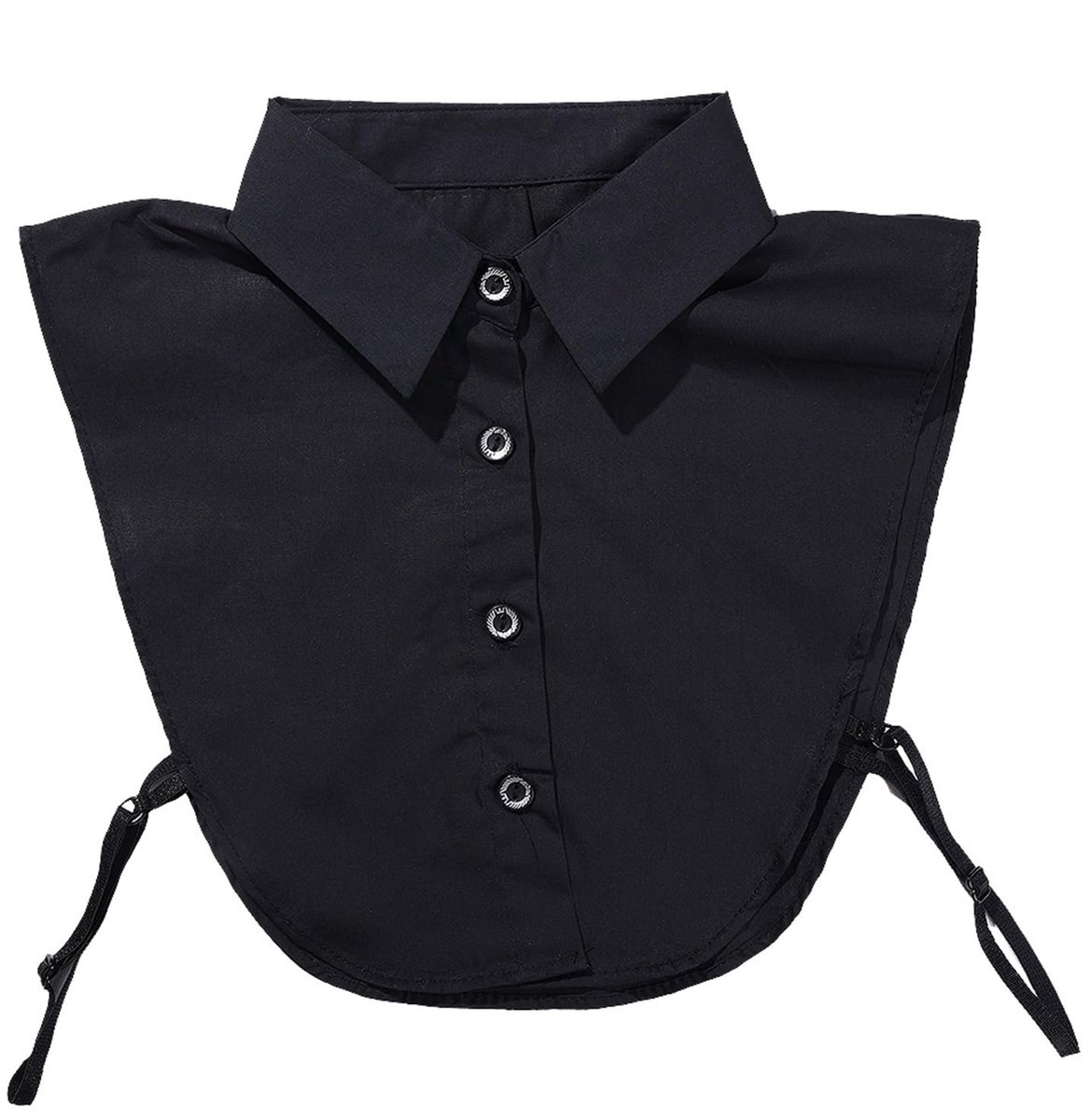 Blousekraag los - Losse kraag - Blouse bovenkant - Nep blouse - Verstelbaar - Fake collar - Shirt collar - Kraagje inzetstuk - Nepkraag - Puntkraag - One size - Zwart - Jonyx
