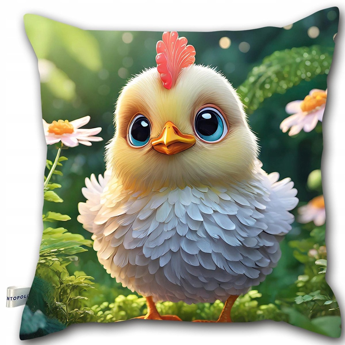 Decoratieve Kip Kussen 40x40cm - Zacht en Knus