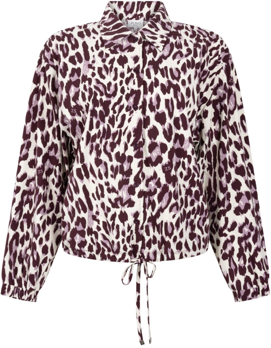 Zoso Blouse Daphne 264 Mauve-bordeaux Dames Maat - XL