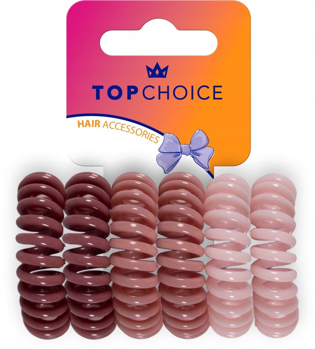 Top Choice Haarelastiekjes - Kleurenmix (6 stuks)