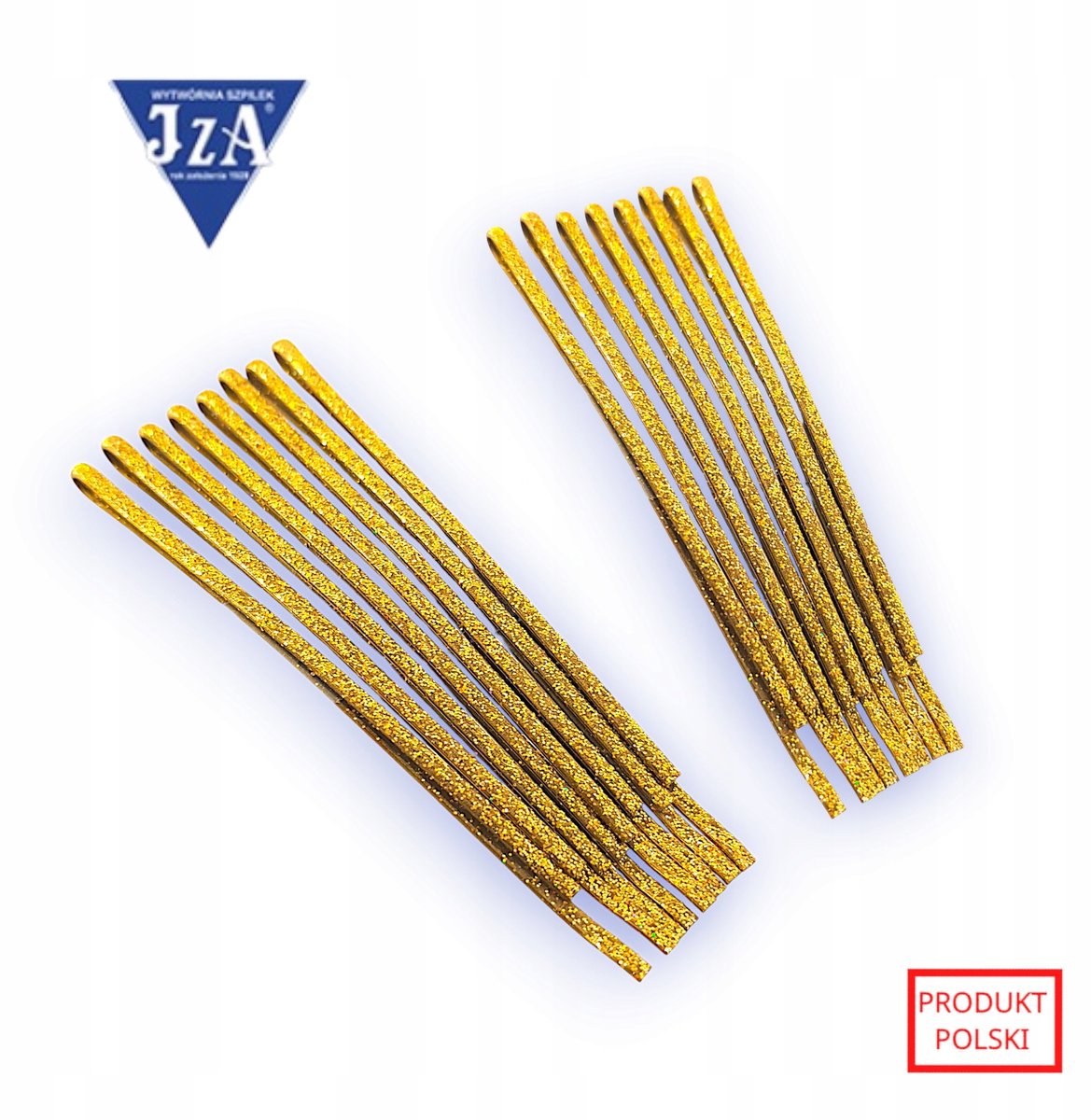Gouden Glitter Metalen Haarspelden - Set van 16