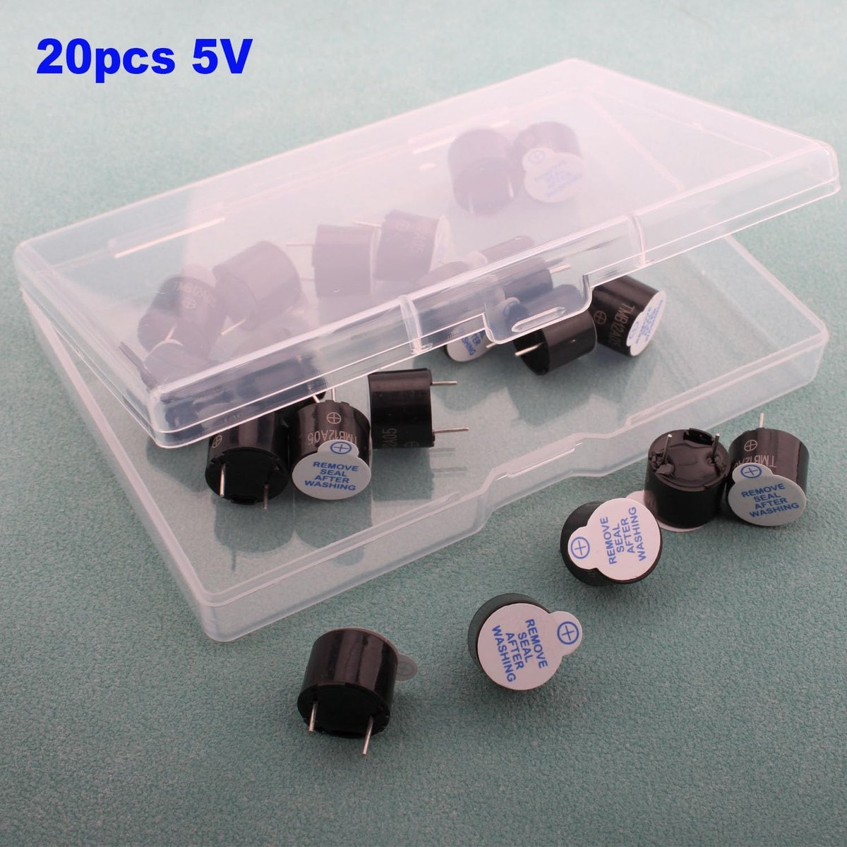 Piezo buzzer 5V - 20 stuks - continue geluidsproductie - ideaal voor elektronica projecten - ShopVlot
