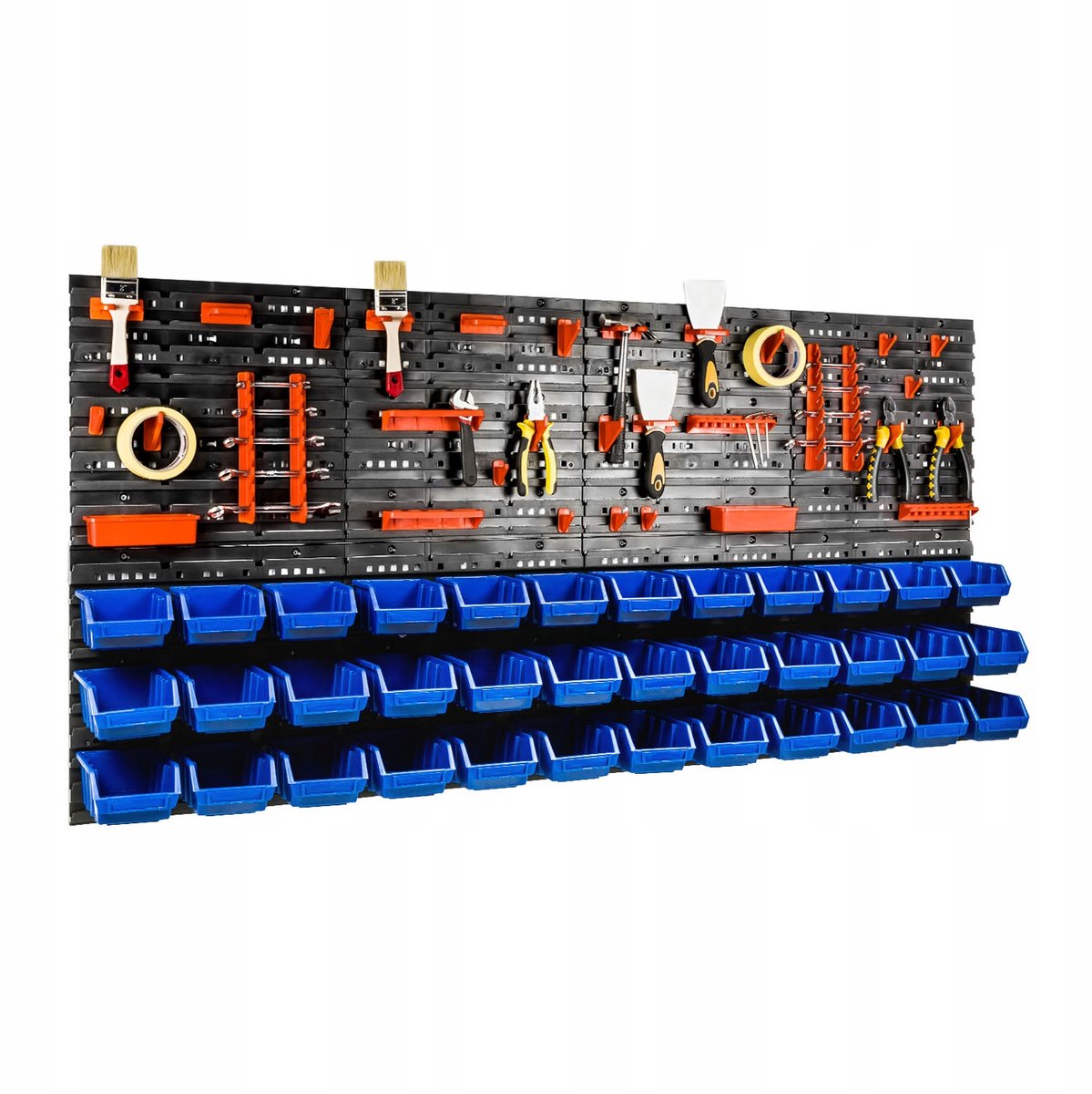 Werkbank met 36 Bakjes - 160x80cm Grote Gereedschapswand