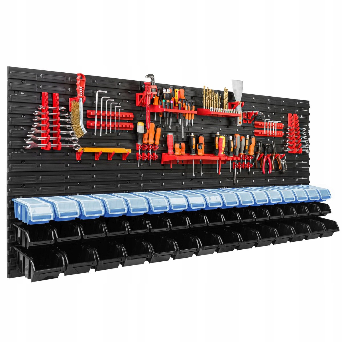 Werkbank Gereedschapswand 172x78cm met 48 Bakjes