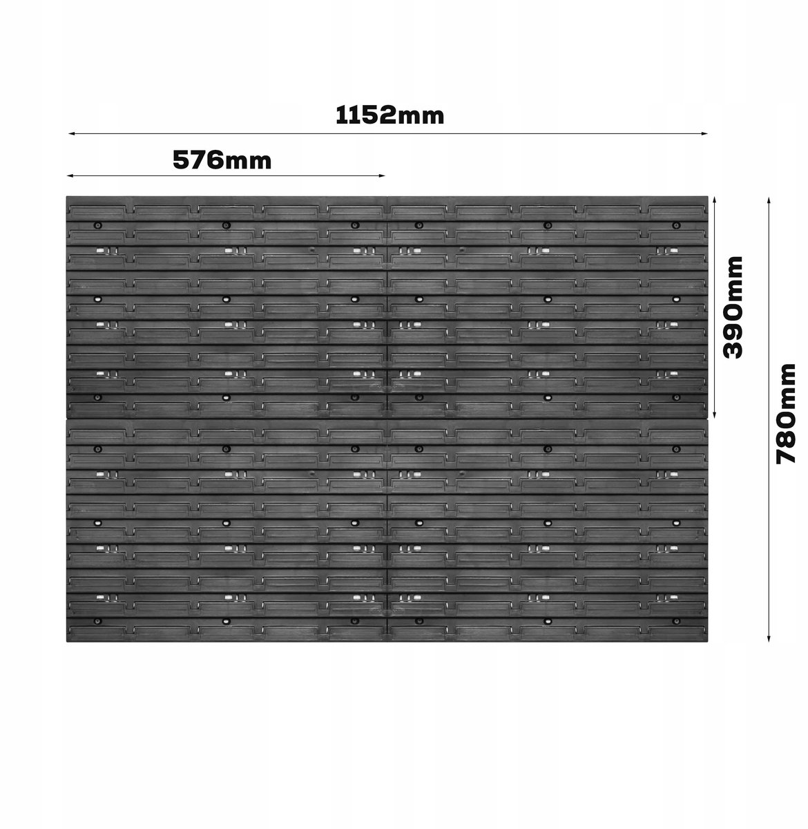 Gereedschapsbord 115x78cm met 51 Bakjes & Haken - Garage Organizer