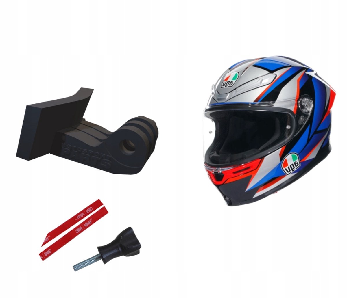 3D Geprinte Helmhouder voor AGV K6 S Camera
