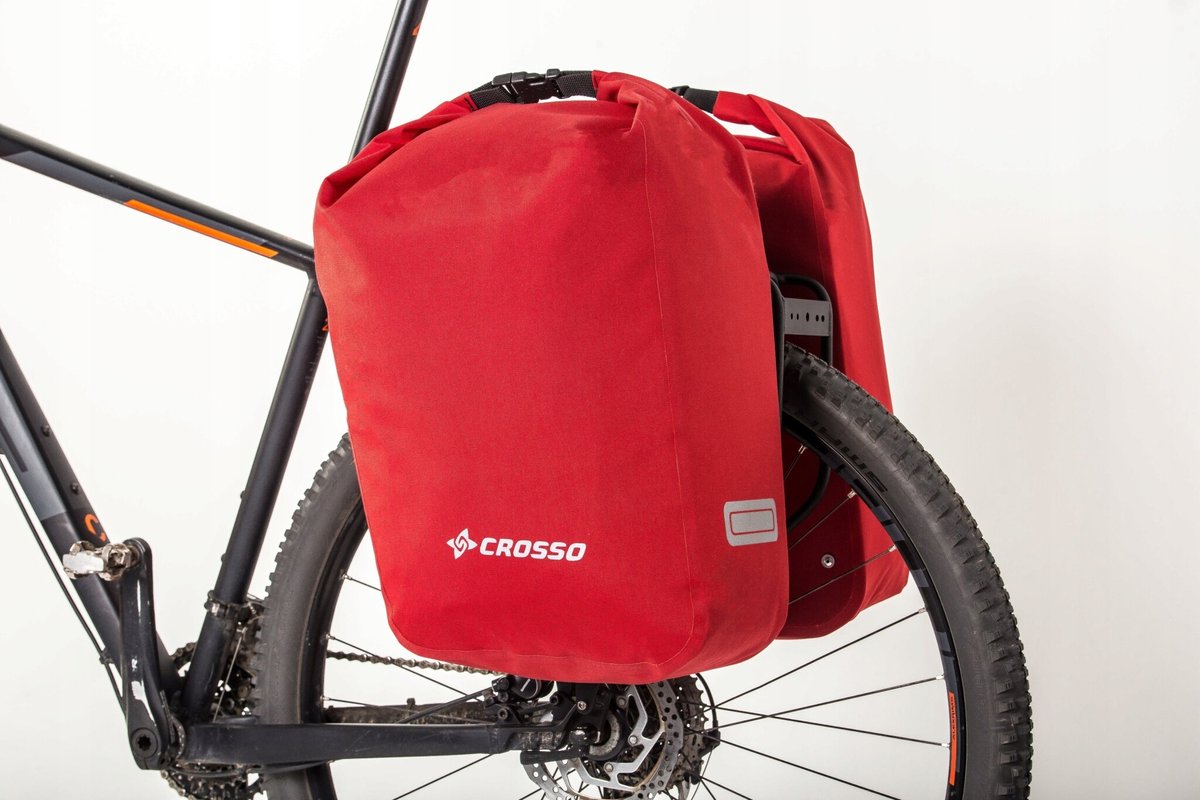 Crosso Twist 60 Fietstassen Rood - Set van 2