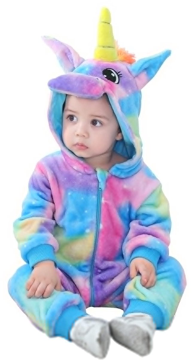 Doladola Baby Jongens Meisjes Flanel Dier Hooded Eenhoorn Rompertjes Peuters Jumpsuits Baby Outfit(veelkleurige - ShopVlot