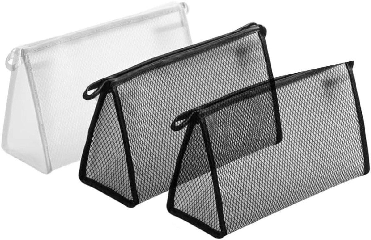 Toilettas - Transparant - 23 x 14 x 2 cm - Hoogwaardig PVC - Voor Mannen en Vrouwen