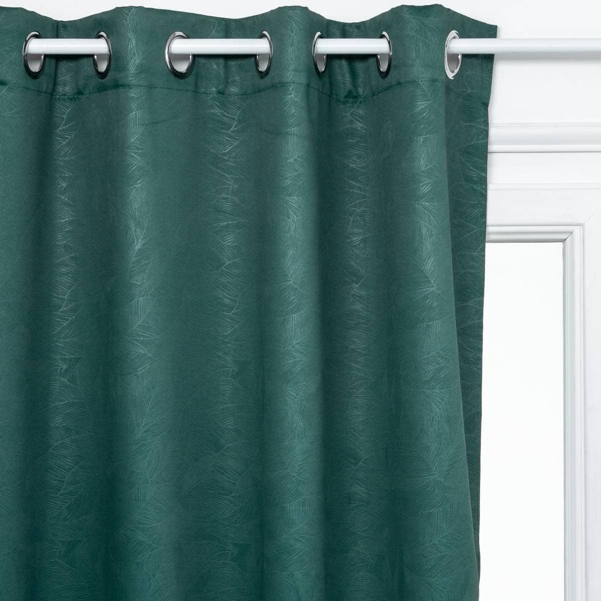 Atmosphera Verduisterend Gordijn - 140 x 260 cm - Polyester - Groen - Bladmotief