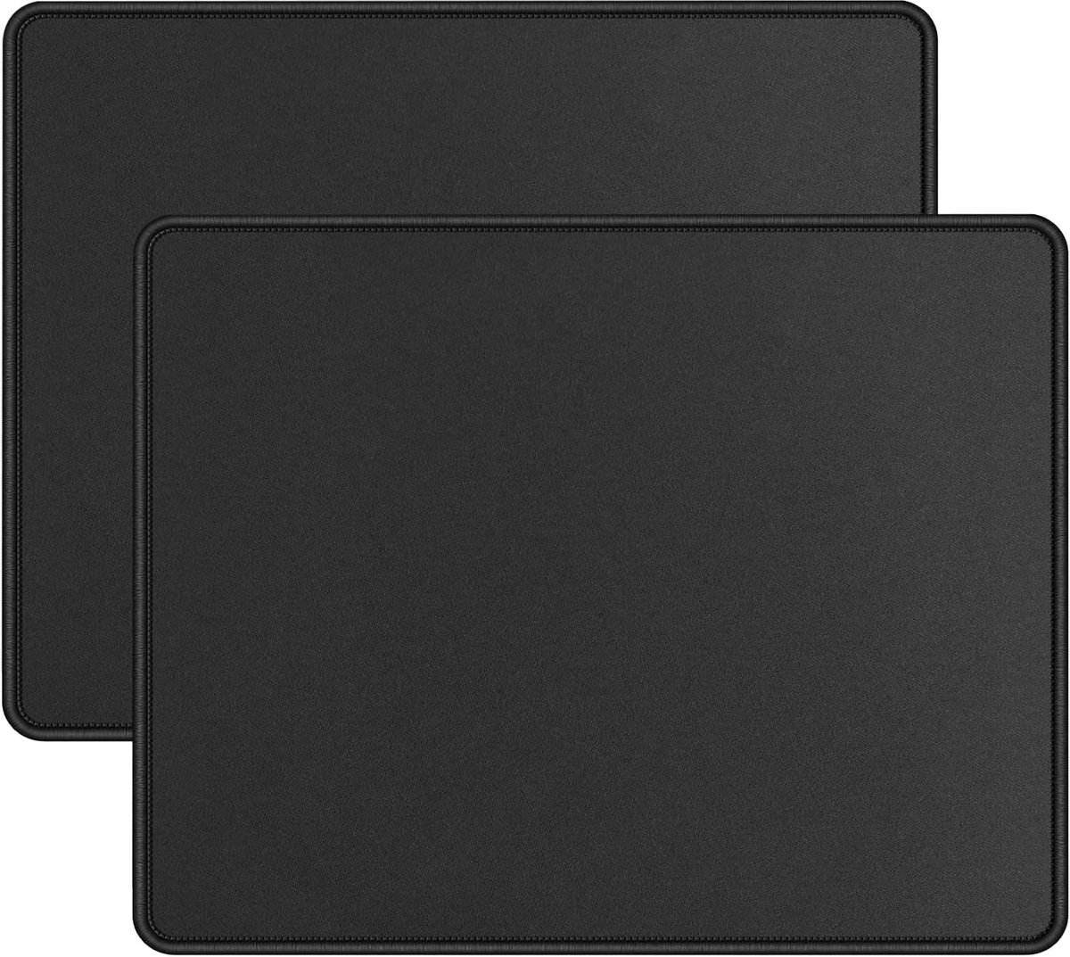 Diaryan - 2 stuks muismatten, klein, met genaaide randen, 24 x 20 cm, waterdichte muismatten met antislip rubberen - ShopVlot