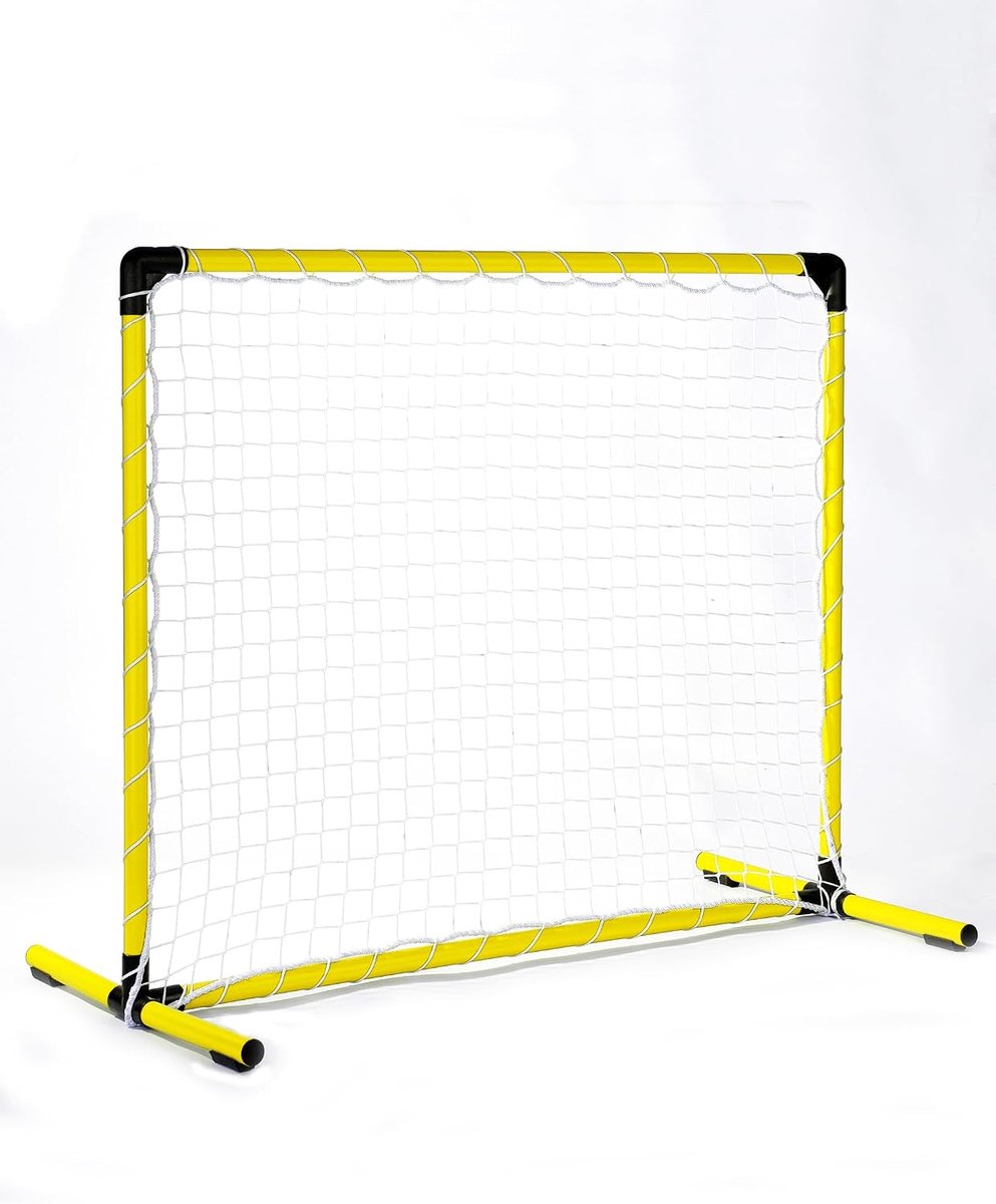 Hoopers-Gate, geel, 100 x 90 cm, met wit gaas, weerbestendig en licht, voor Hoopers-Parcours - ShopVlot