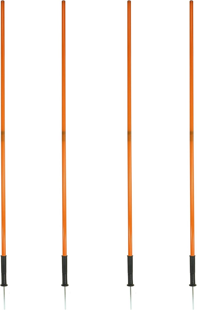 Plastic Combi Sleeve with Tilt Joint & Slalom Bar 180 cm - Set of 4 - Bar for Slalom & Coordination Training - ShopVlot