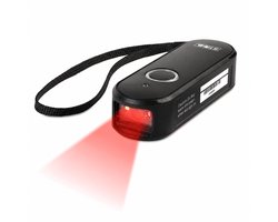 Professionele Mini Barcodescanner - 1D & 2D QR Scanner - Bluetooth BLE 5.0 & USB - Draadloze Handscanner - Compact - Smartphone, Tablet & PC - Zwart
