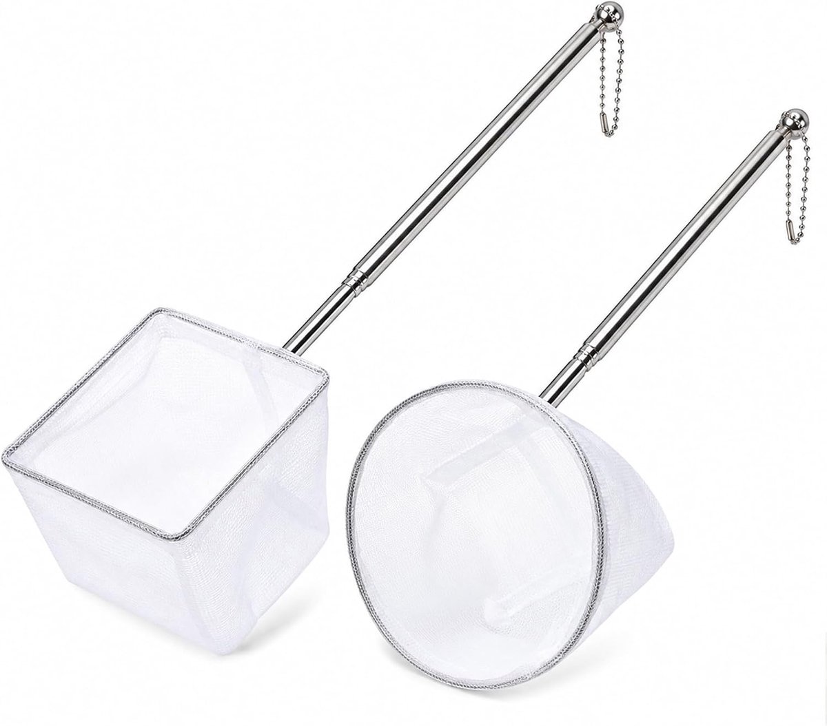 Aquarium schepnet set - mini-schepnet met uittrekbare handgreep - ideaal voor het vangen van vissen - ShopVlot