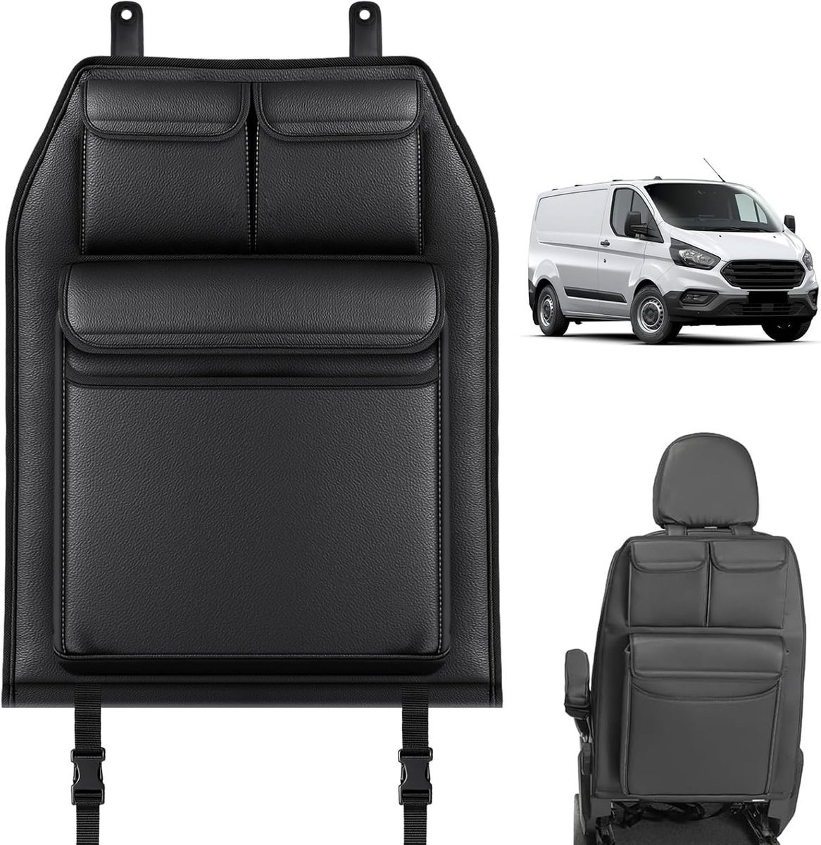 Autostoelorganizer voor Ford Transit Custom - Elegant ontwerp - Inclusief koelvak - Ideaal voor lange ritten - ShopVlot
