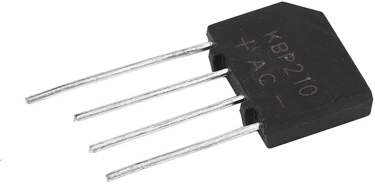 Diodebrug 2A 1000V - 4-pins uitvoering - Stabiele stroomvoorziening - Ideaal voor elektronica projecten - ShopVlot