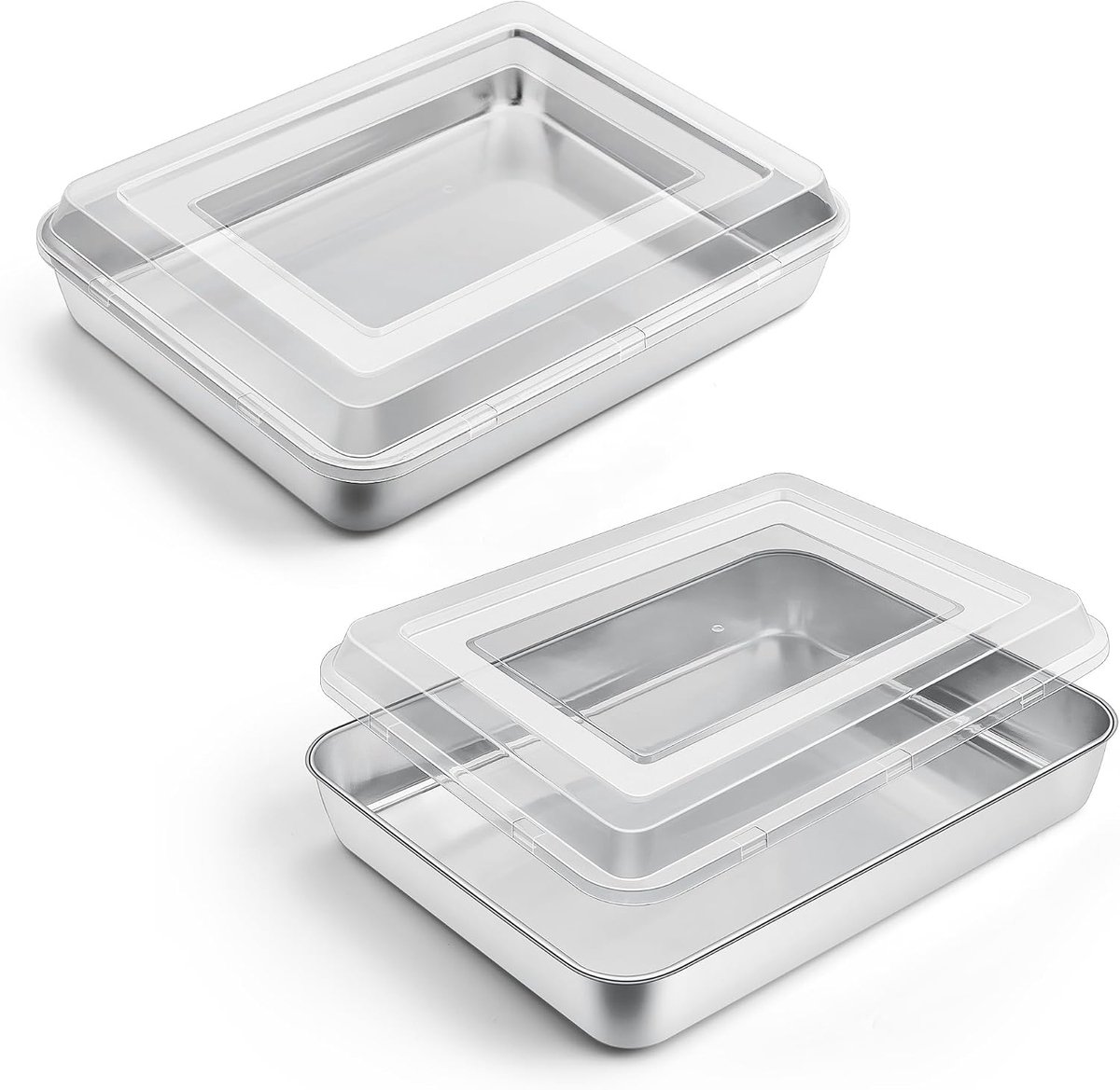 Bakvorm met deksel 26.5x20.5x5 cm - ovenbestendig - ideaal voor thuisbakken - perfect voor taarten en cakes - ShopVlot