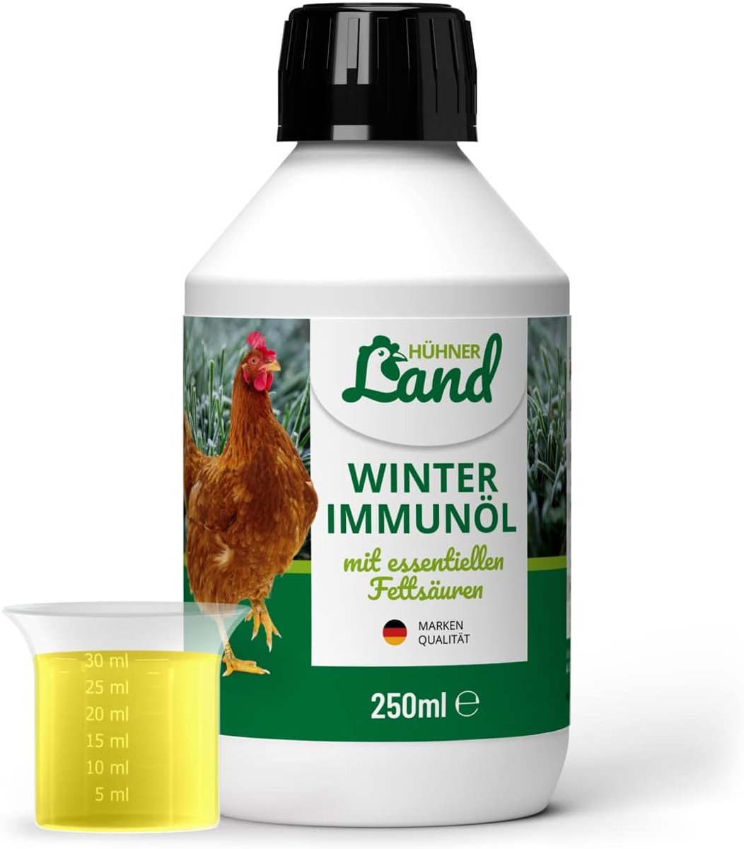 Immune olie voor kippen - winterbescherming - versterkt weerstand - gezonde dieren - ShopVlot