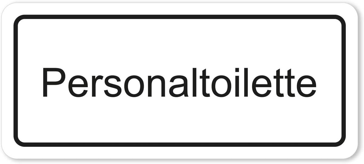 Toilet Sticker 25 x 11 cm - Zelfklevend - Glanzend en UV-bestendig - Voor restaurants en winkels - ShopVlot