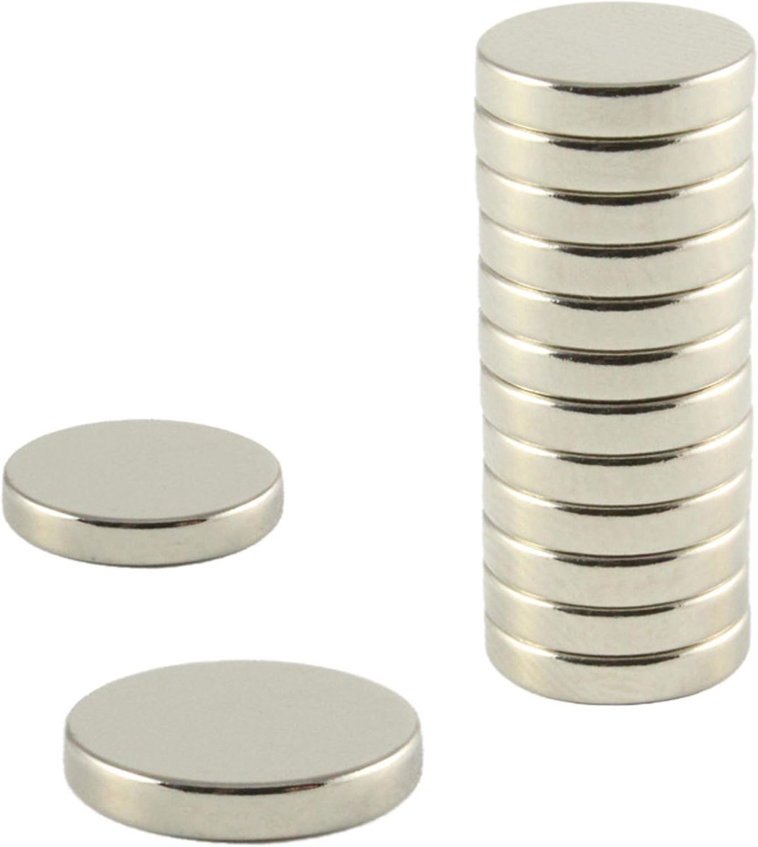 Neodymium magneten 12 x 2.5 mm - 100 stuks - extra sterke kracht - ideaal voor whiteboards - ShopVlot
