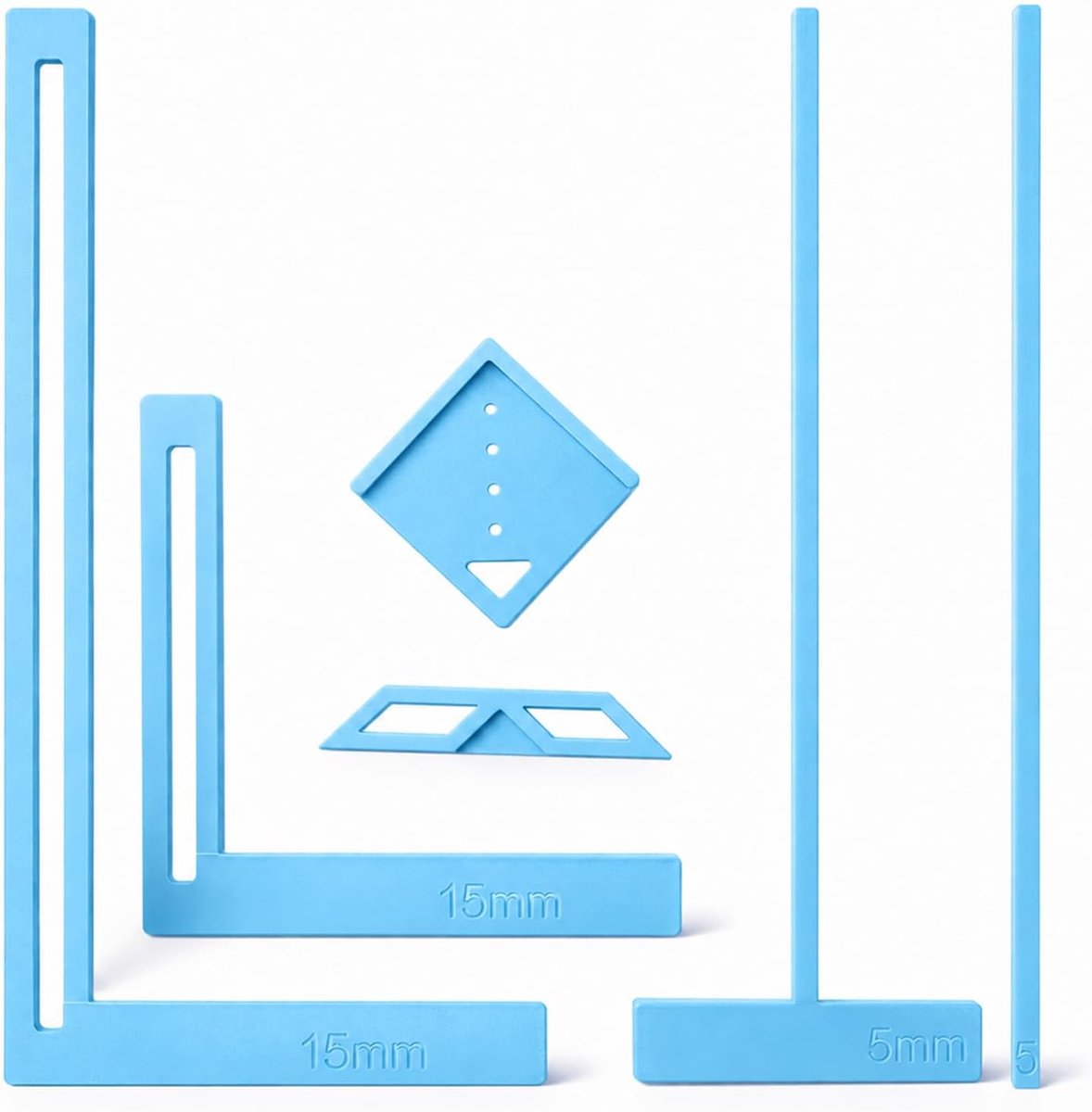 Boekbindergereedschap 6 stuks - blauw - robuust pvc - handige bindset voor creatief boekbinden - ShopVlot