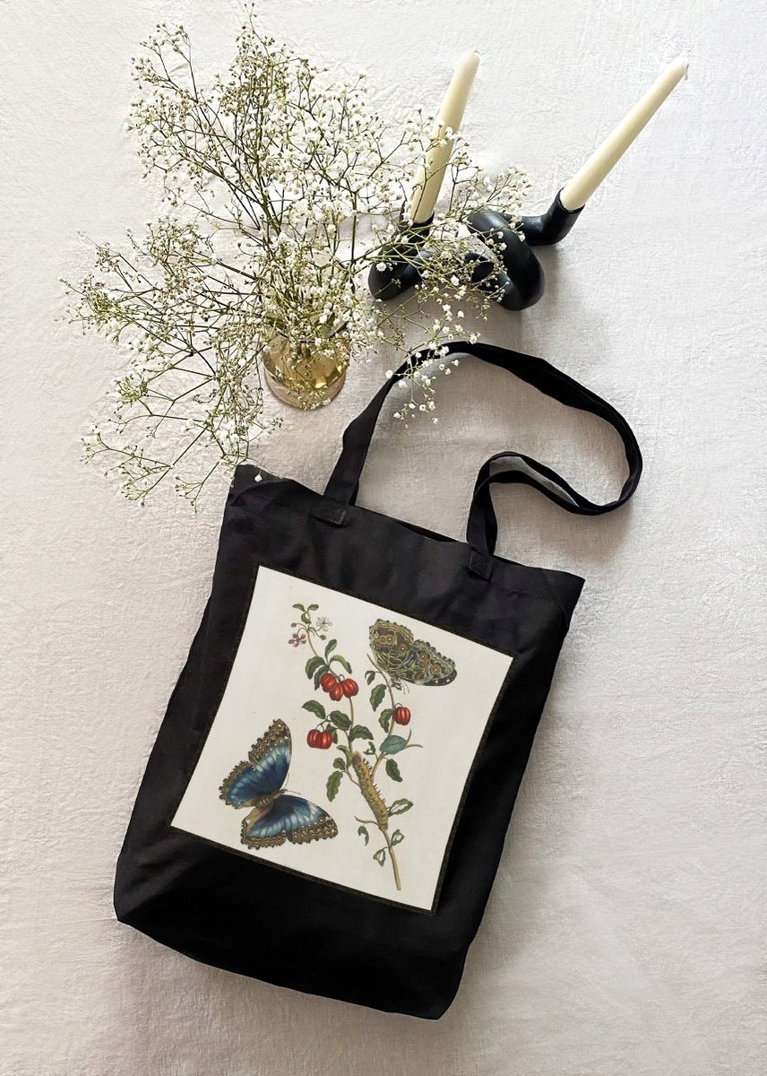 Shopper Tas met Opdruk Maria Sibylla Merian Vlinders & Fruit