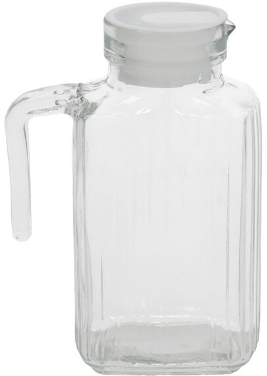 Frigo Lucia | Waterkan met deksel - 1.5 Liter - glas - schenkkan - waterkaraf - Limonade kan