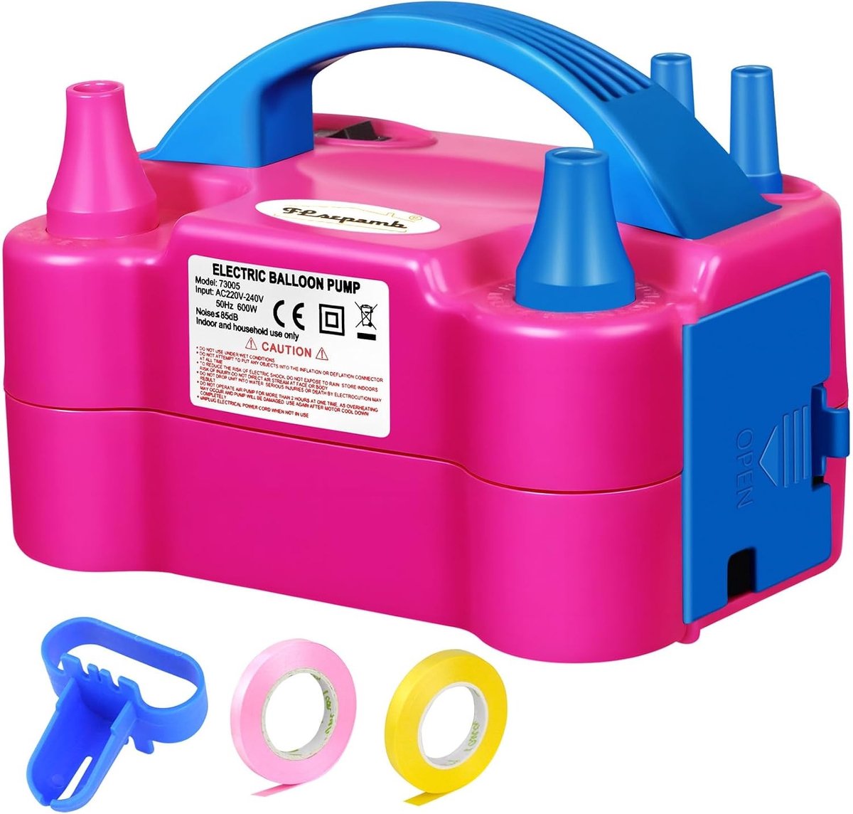 Waterballon pomp - Fuchsia - Elektrische Ballonpomp 600W met Twee Mondstukken en Twee Modi - Voor Feestdecoratie