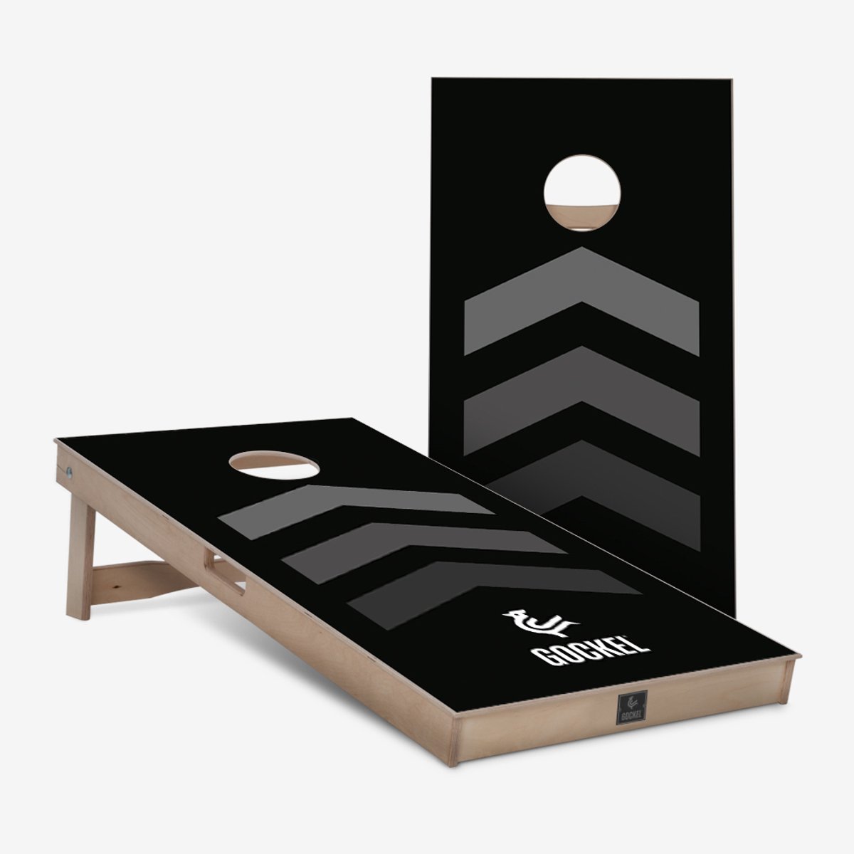 Gockel Original Cornhole Set - zwarte pijlen - 120 x 60 cm (100% berken multiplex - inclusief cornhole bags / zakjes)