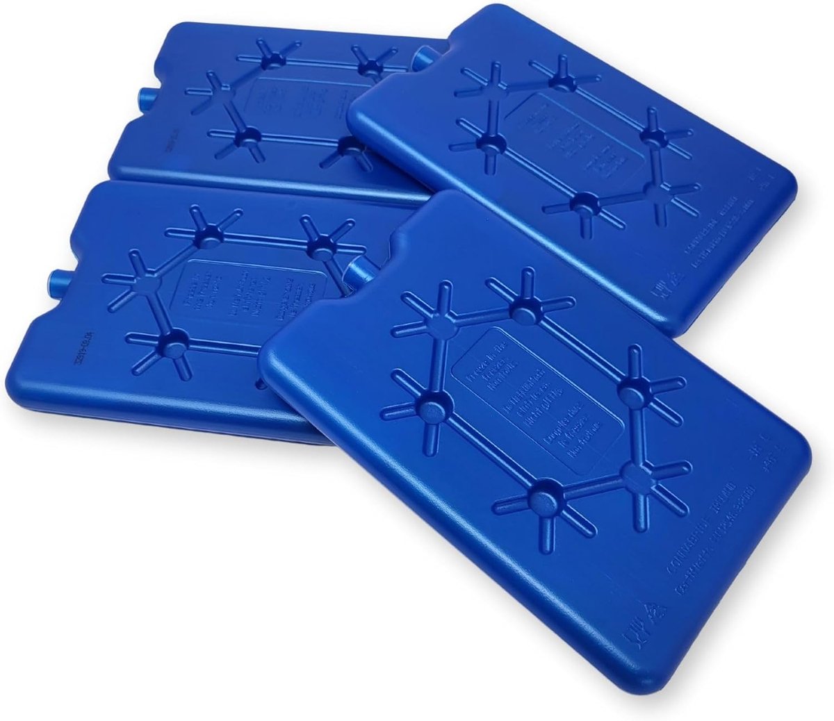 Koelaccu set van 4 - 200 ml platte koelelementen - BPA-vrij - ideaal voor koelbox en picknick - ShopVlot