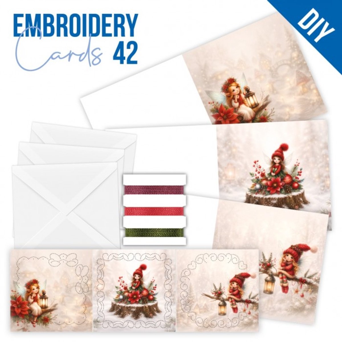 Stitch and Do Cards 42 - Fairy Christmas - Stitch and Do borduursets incl. borduurgaren - Gratis verzonden - STDOPP042