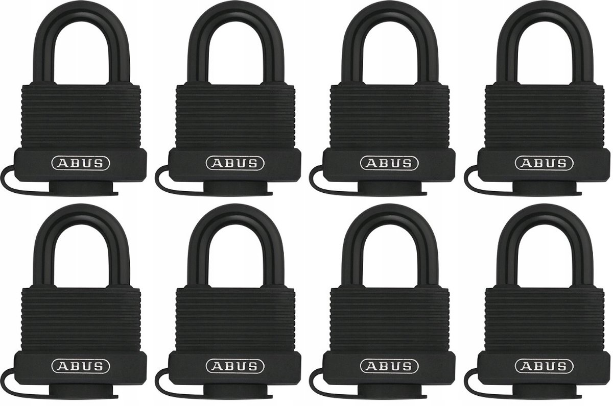 ABUS Beugelslot Set 8 stuks, 1 sleutel systeem, 16 sleutels