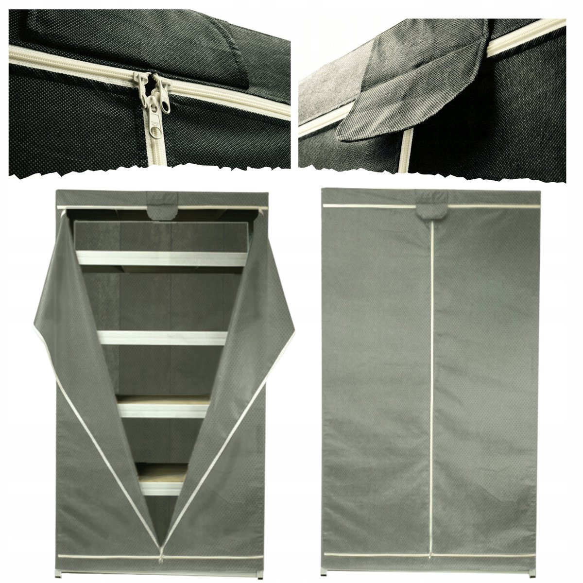 Beschermhoes voor Rek 270x100x45cm - Duurzaam Grijs