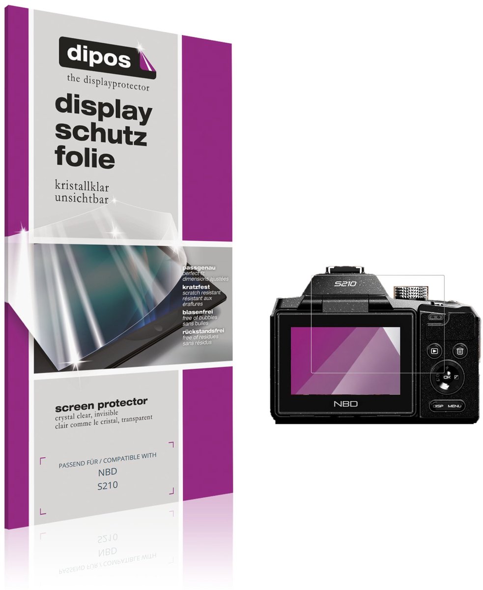 dipos – 4x Beschermfolie geschikt voor NBD S210 | Krasbestendige & heldere Screenprotector Ultra-Thin