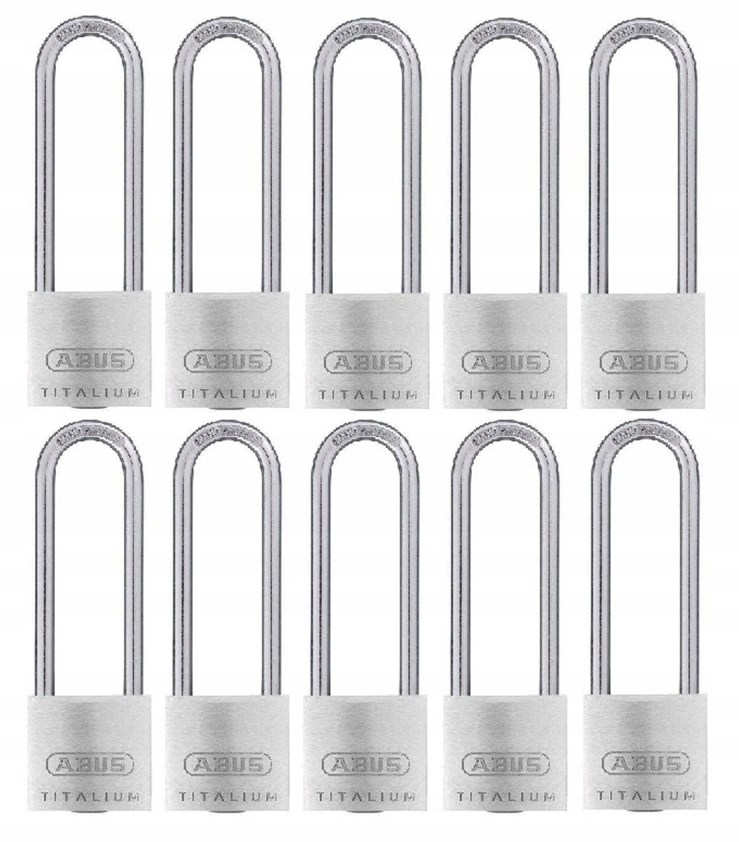 Set van 10 Hangsloten Titalium 40mm - Eén Sleutel Systeem