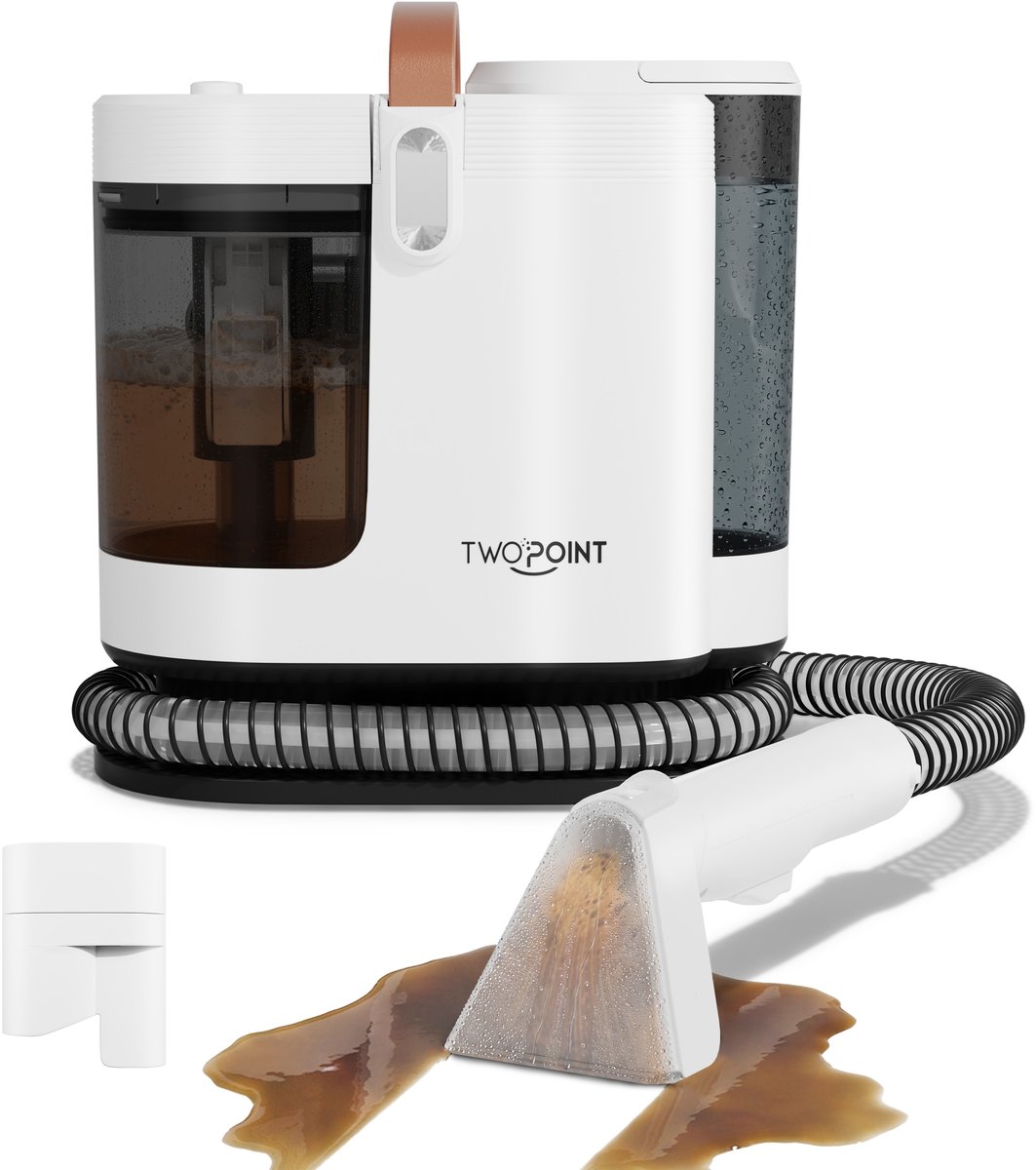 Vlekkenreiniger Spot Cleaner, Draagbare Tapijtreiniger en Bekledingreiniger, 500 W, 15 kPa, 1,6 L Schoonwater, 1,25 L Vuilwater voor Bank, Tapijt, Matras en Auto