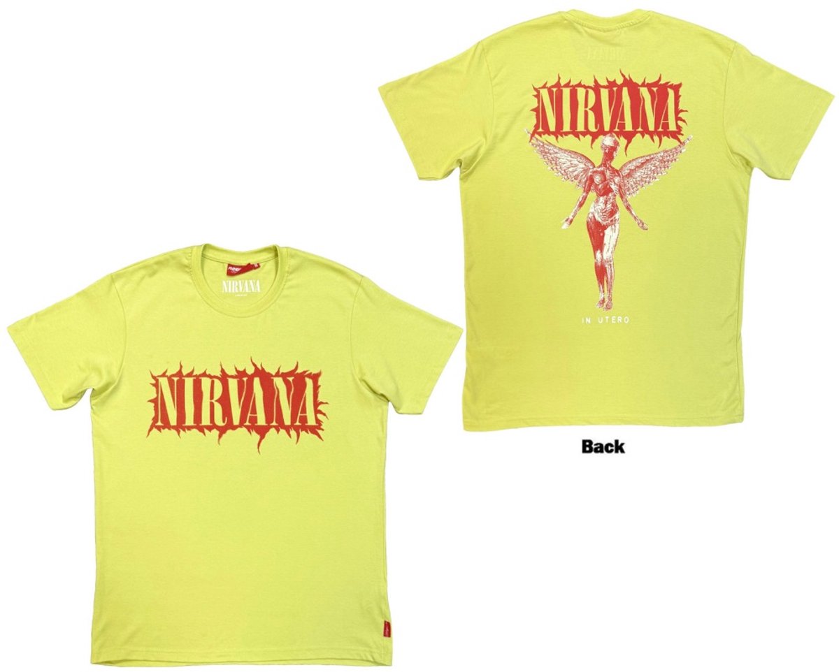 Nirvana - Unplugged In Utero Angel Unisex Tshirt - XL - Groen