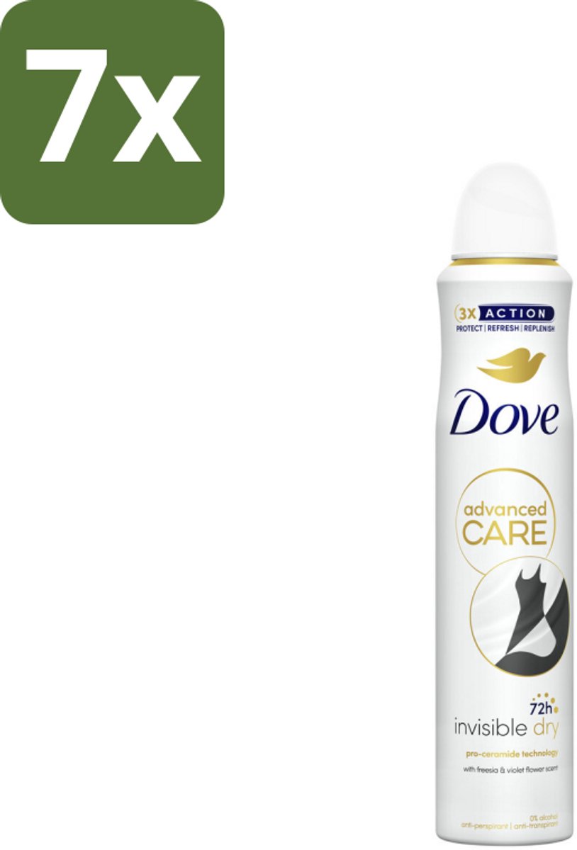 Dove Deodorant Spray - Invisible Dry - 200 ml - Bulkverpakking - 7 stuks