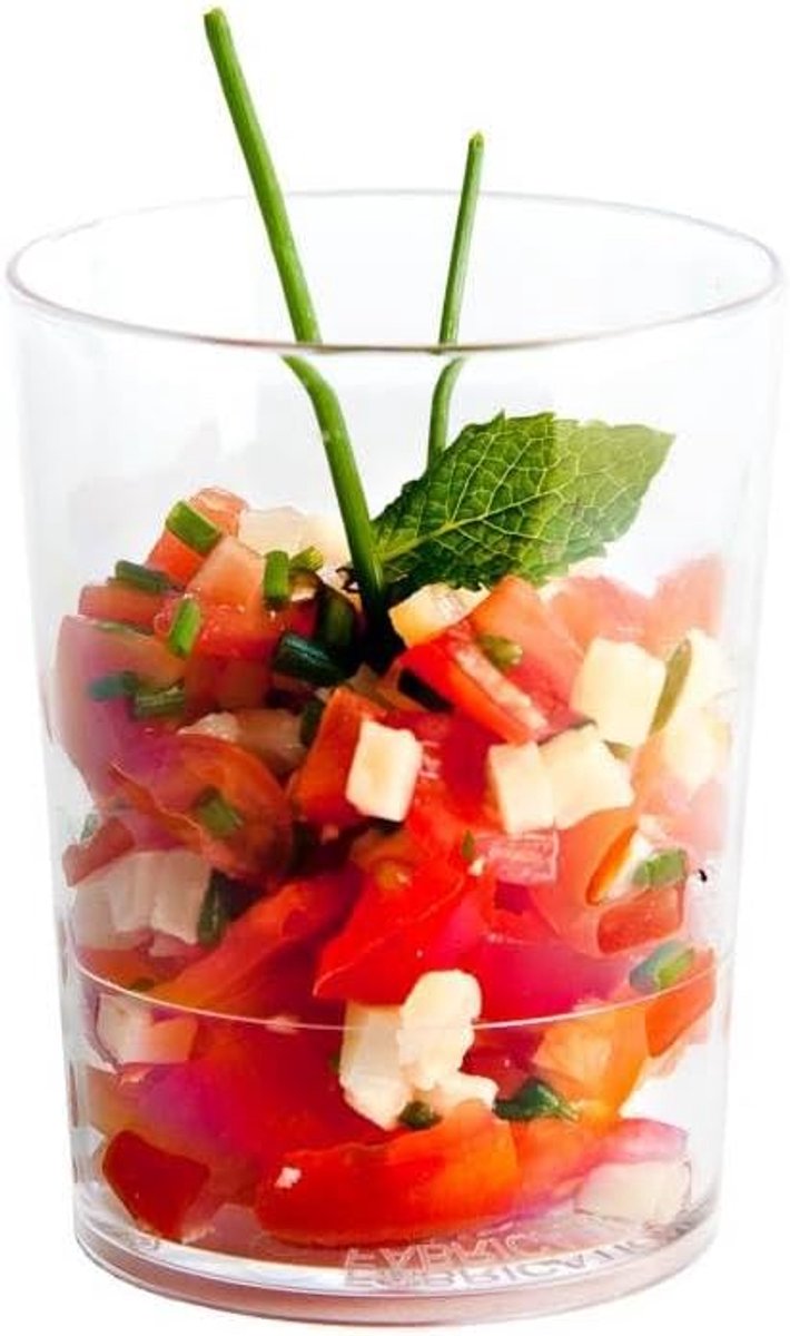 mini glazen 8,5 cl - rond - herbruikbaar - perfect voor desserts - ShopVlot