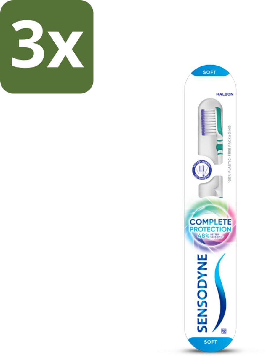 Sensodyne - Tandenborstel - Complete Care Soft - Volledige Zorg - 1 tandenborstel - Bulkverpakking - 3 stuks