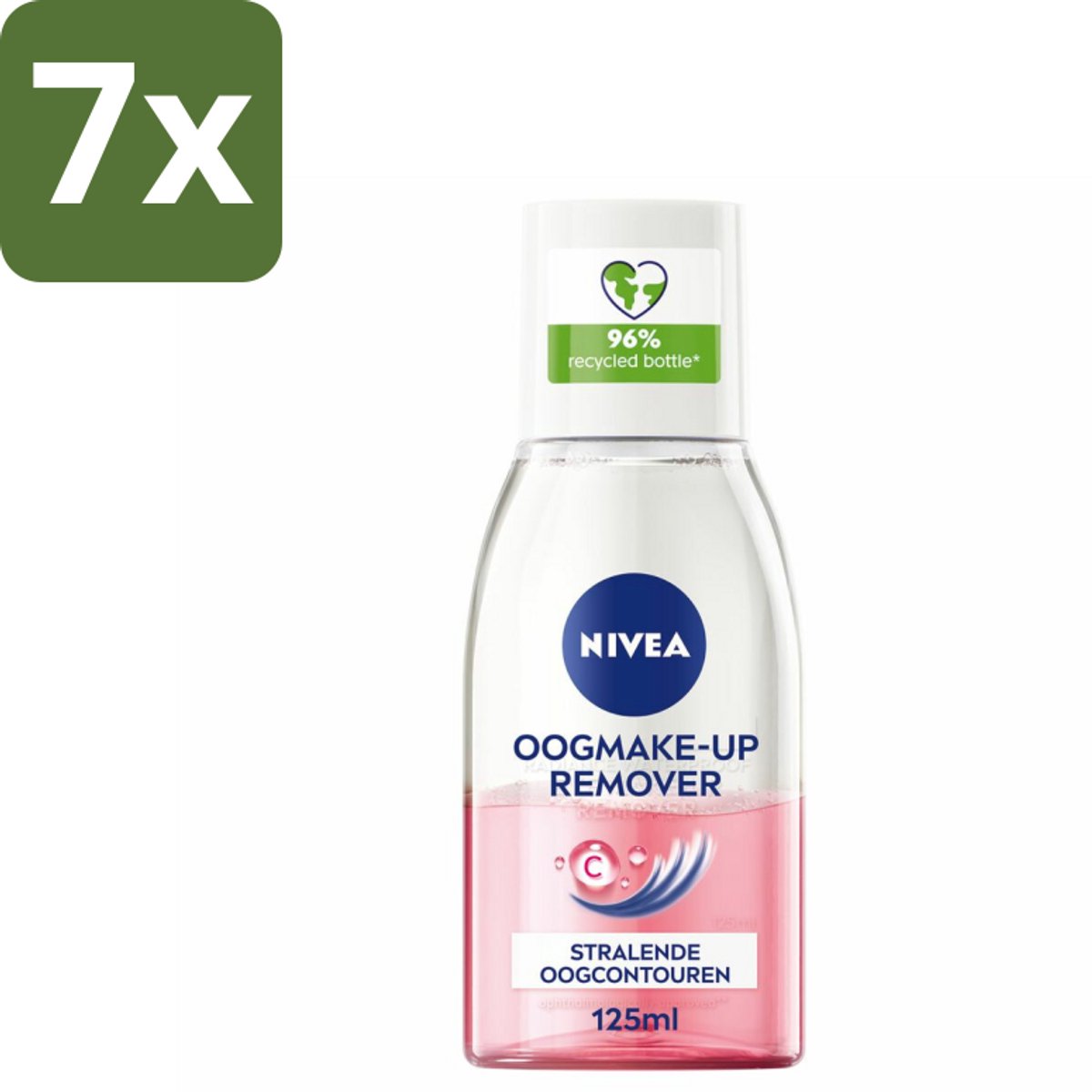 NIVEA - Oogmake-up Verwijderaar - Verzorgend - Voor waterbestendige make-up - Met Vitamine C - 125 ml - Bulkverpakking - 7 stuks