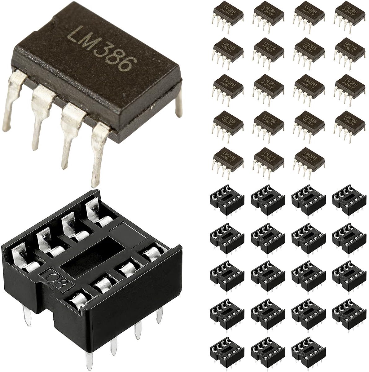 LM386 audio-versterker halfgeleiders - 20 stuks - laagspanning - ideaal voor draagbare luidsprekers - ShopVlot