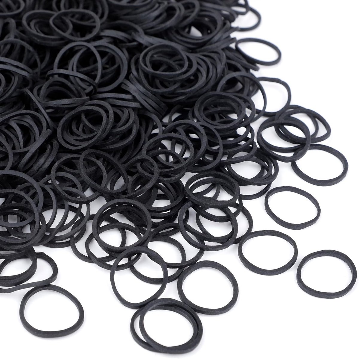 Rubberen Banden - Zwart - 20 mm - Elastische Ringen van Natuurlijk Rubber - Voor Huishouden en Kantoor