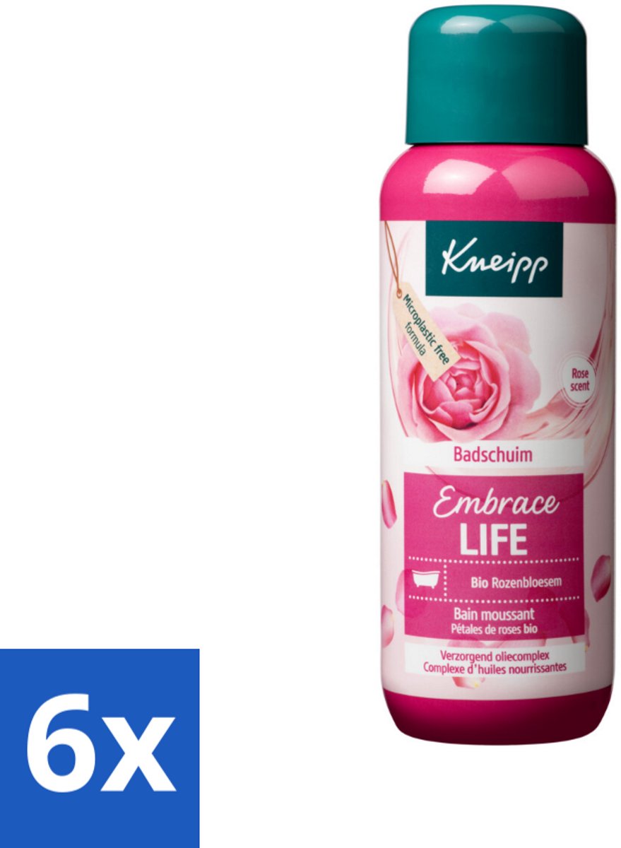 Kneipp - Badschuim - Embrace Life - Anti-Aging verzorging - 400 ml - Voordeelverpakking - 6 stuks