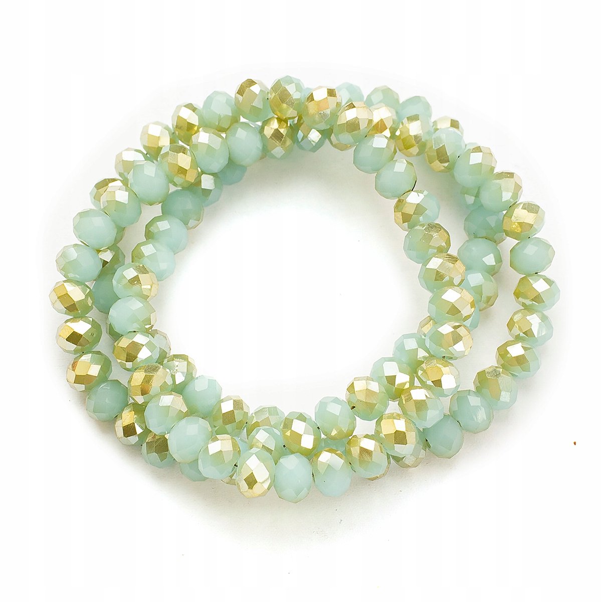 Turquoise Glazen Kralen Rondel 6x4mm - 100 Stuks