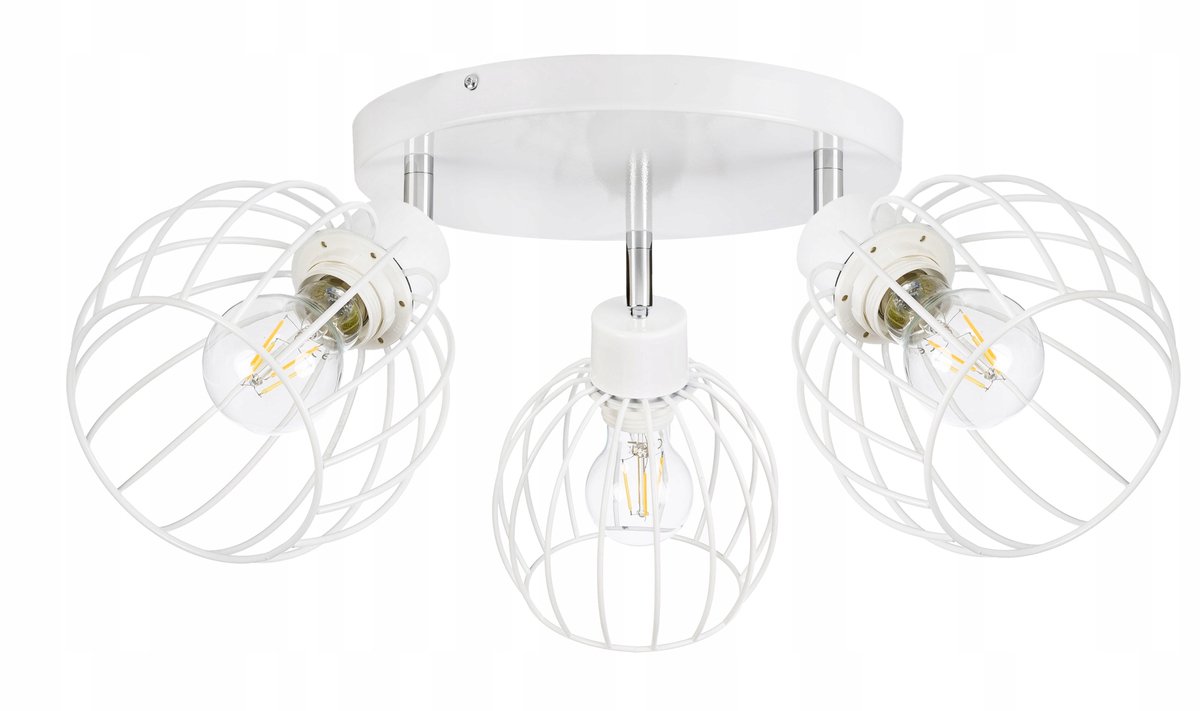 Hanglamp Loft Metaal Kula 3xE27 Wit/Goud