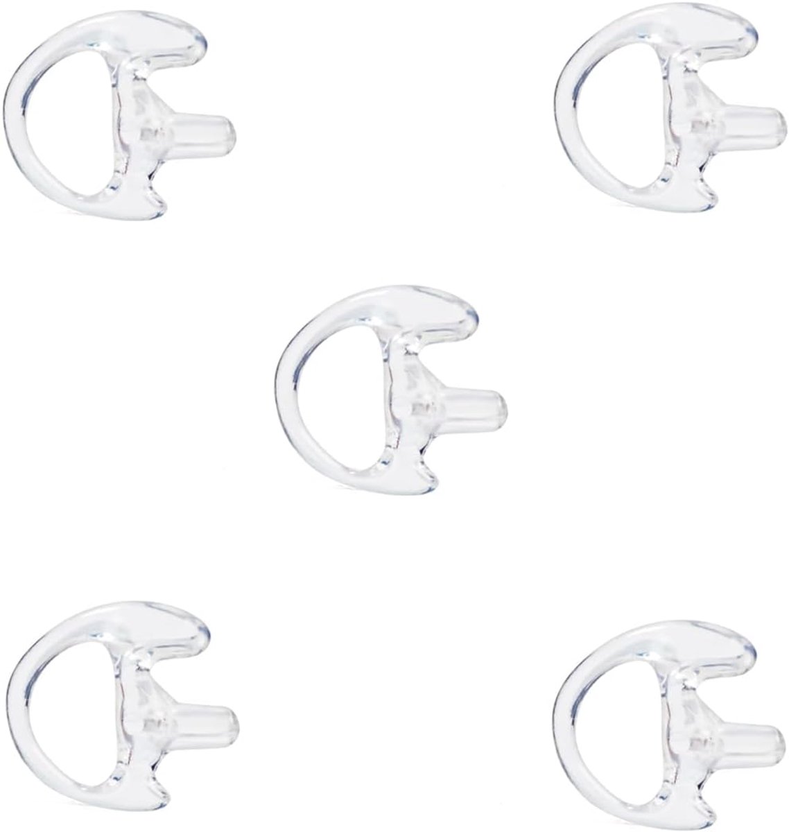 Replacement Soft Earpiece Stud Ear Stud Air Acoustic Headset Earplug for Walkie Talkie Coil Tube Audio Kits, 5 for - ShopVlot